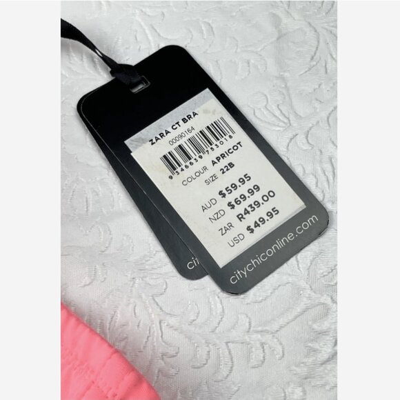 City Chic Zara Contour Bra 44B Apricot Pink NWT Plus Size - Picture 8 of 10